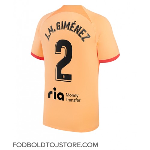 Atletico Madrid Jose Gimenez #2 Tredjetrøje 2022-23 Kortærmet